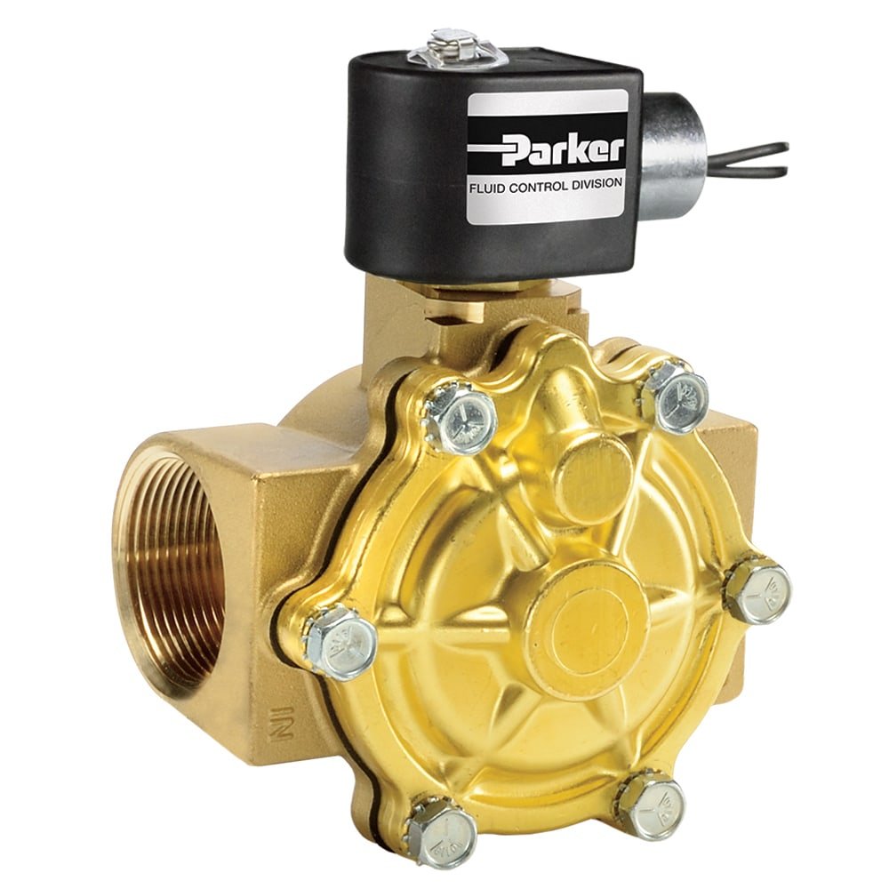 Parker 2-Way Normally Closed, 1/2″ NPT Solenoid Valve